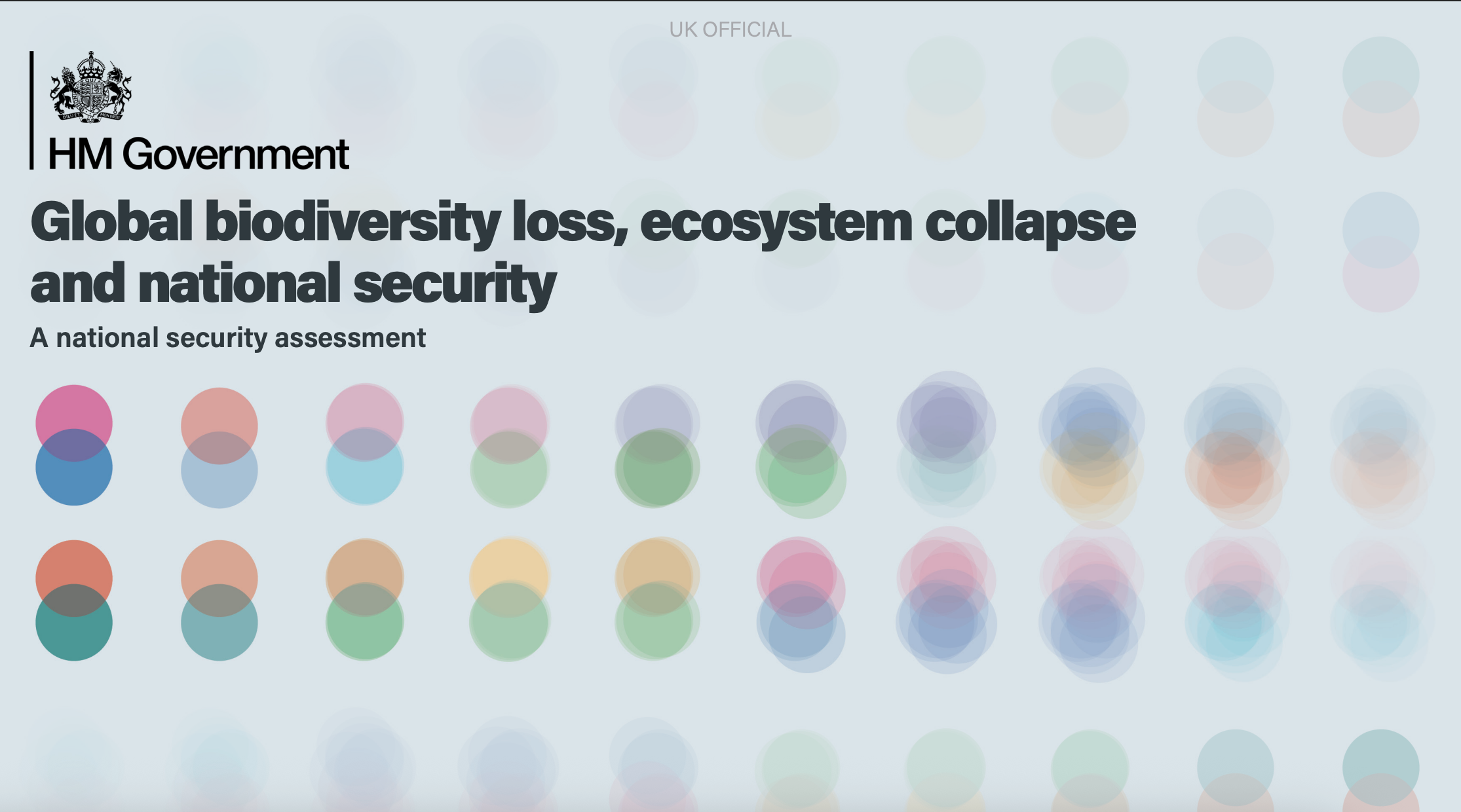 GOV report on global biodiversity loss & national security