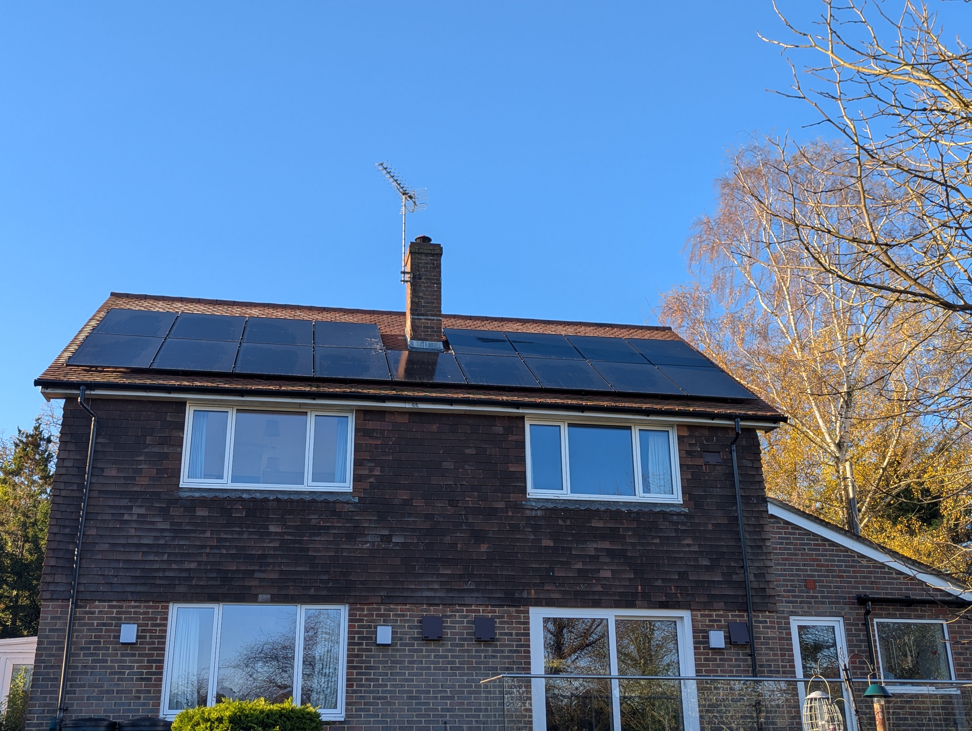 1970s home with solar panels