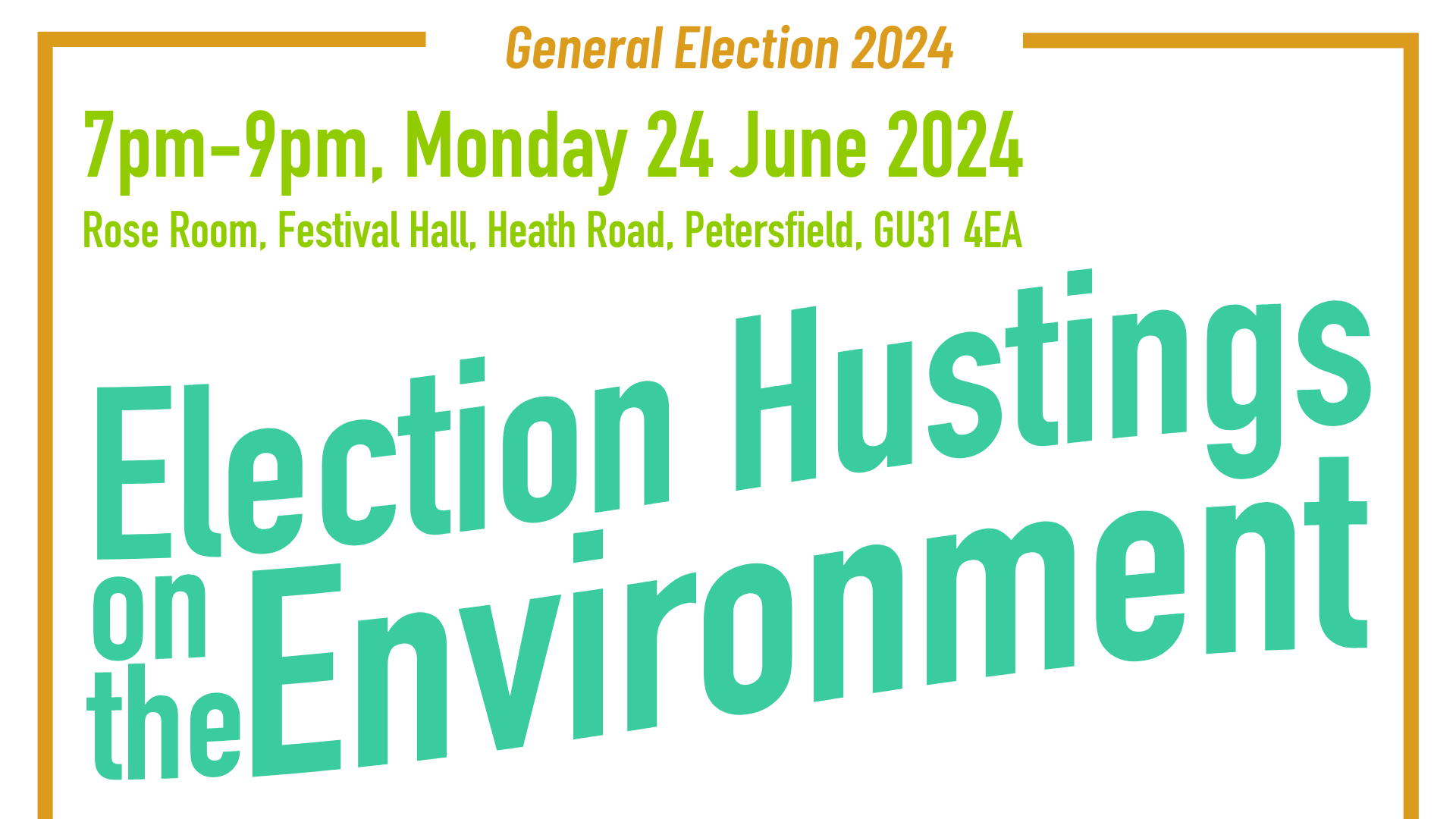7Pm 9Pm, Monday 24 June 2024 Rose Room, Festival Hall, Heath Road, Petersfield, GU31 4EA