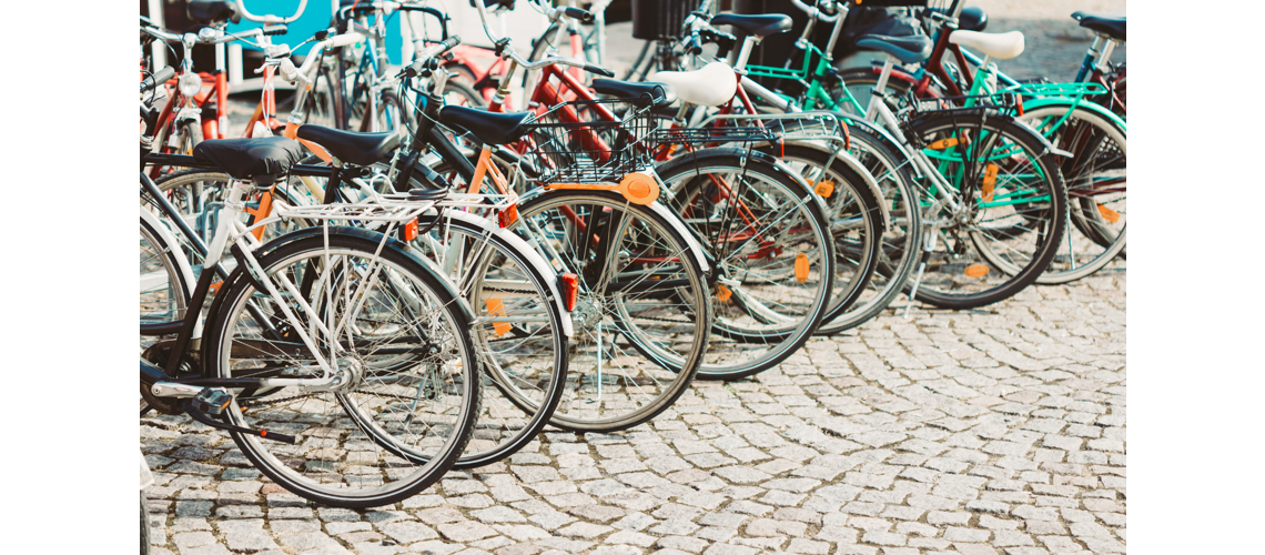 parked bicycles
